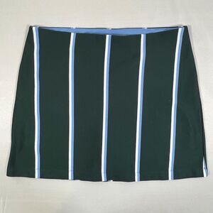 Tory Sport Performance Golf Skirt/Skort Green White Blue Stripes Sz XL